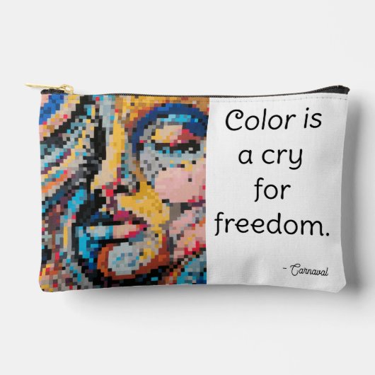 Carnaval Kleurrijke Pixel Art Portret Etui (Voorkant)