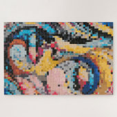 Carnaval Kleurrijke Pixel Art Portret Legpuzzel (Horizontaal)