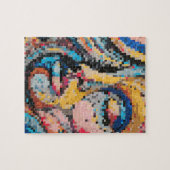 Carnaval Kleurrijke Pixel Art Portret Legpuzzel (Horizontaal)