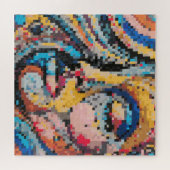 Carnaval Kleurrijke Pixel Art Portret Legpuzzel (Horizontaal)