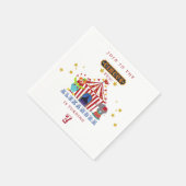 Carnaval komen alle grote top circus verjaardag servet (Hoek)