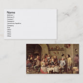 Carnaval: "Le Roi Boit", 1690 (koperolie) Visitekaartje (Voorkant / Achterkant)