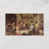 Carnaval: "Le Roi Boit", 1690 (koperolie) Visitekaartje (Achterkant)