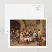Carnaval: Le Roi Boit, 1690 (olie op koper) Briefkaart (Voorkant / Achterkant)