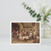 Carnaval: Le Roi Boit, 1690 (olie op koper) Briefkaart (Staand voorkant)