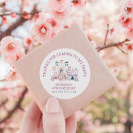 Carnaval Leuke Verjaardag Budget Bedankt Ronde Sticker