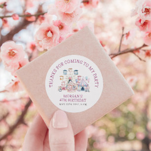 Carnaval Leuke Verjaardag Budget Bedankt Ronde Sticker