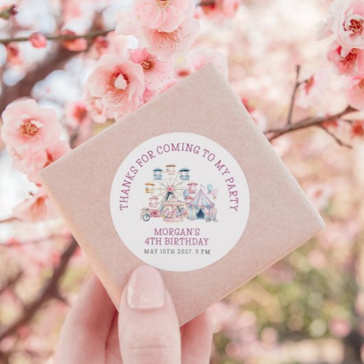 Carnaval Leuke Verjaardag Budget Bedankt Ronde Sticker