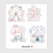 Carnaval Leuke Verjaardag Budget Monogram Sticker (Vel)