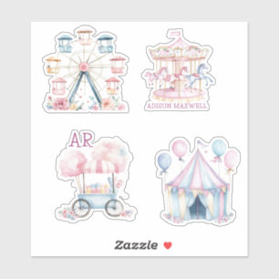Carnaval Leuke Verjaardag Budget Monogram Sticker