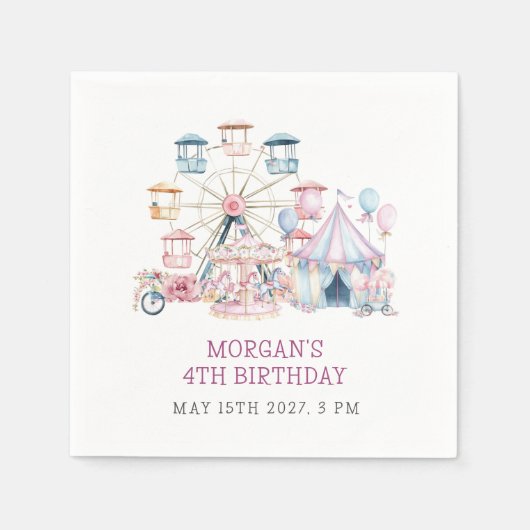 Carnaval Leuke Verjaardag Budget Party Servet (Voorkant)