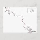 Carnaval, libellen, bomen briefkaart (Achterkant)