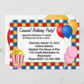 Carnaval Lichten en Snacks Aangepaste Uitnodiginge Kaart (Voorkant / Achterkant)