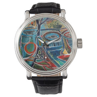 Carnaval masker horloge
