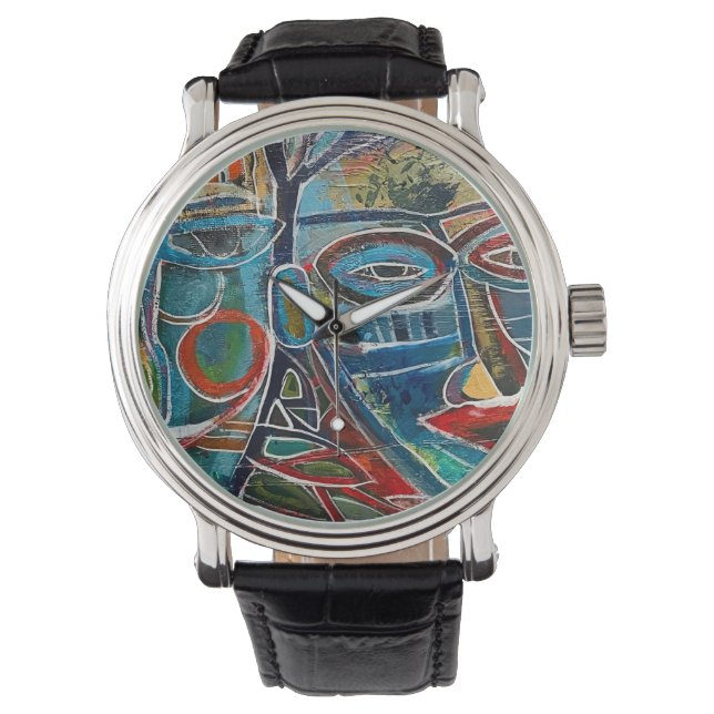 Carnaval masker horloge (Voorkant)
