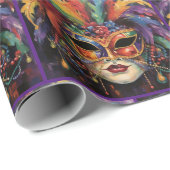 Carnaval Masker Veren Mardi Gras Roll van Cadeaupapier (Rol Hoek)