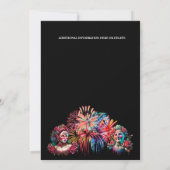 Carnaval nacht circus vuurwerk festival performer kaart (Achterkant)