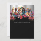 Carnaval nacht circus vuurwerk maskerade maskers kaart (Achterkant)