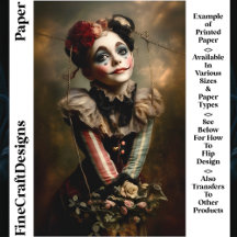 Carnaval Noir Circus Schattige Meisje CN4 Scrapboo