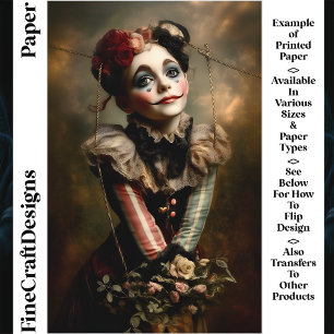 Carnaval Noir Circus Schattige Meisje CN4 Scrapboo