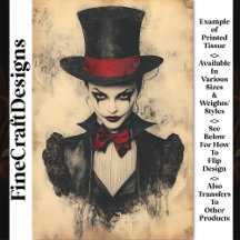 Carnaval Noir figuur, gezicht make-up CG1 decoupag