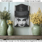 Carnaval Noir figuur, gezicht make-up CG1B decoupa Tissuepapier