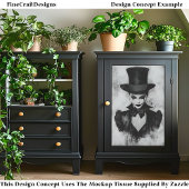 Carnaval Noir figuur, gezicht make-up CG1B decoupa Tissuepapier