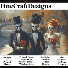 Carnaval Noir Skull Mask Actors BK3 Decoupage Tissuepapier