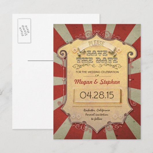 Carnaval of circus briefkaarten (Voorkant / Achterkant)