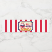 Carnaval of Circus, Koninklijke Blauwe Verjaardag Waterfles Etiket (Enkel label)