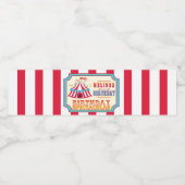 Carnaval of Circus, spectaculaire verjaardag Waterfles Etiket (Enkel label)