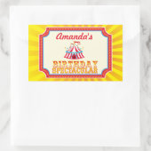 Carnaval of Circus stickers met aangepaste tekst (Tas)