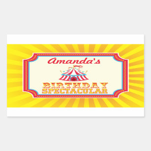 Carnaval of Circus stickers met aangepaste tekst