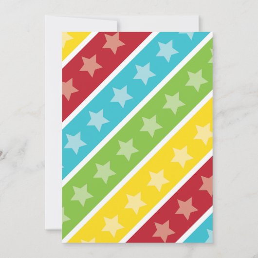 Carnaval of Circus Verjaardagsfeest Uitnodiging (Achterkant)