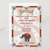  carnaval of circus verjaardagsuitnodiging kaart (Voorkant / Achterkant)