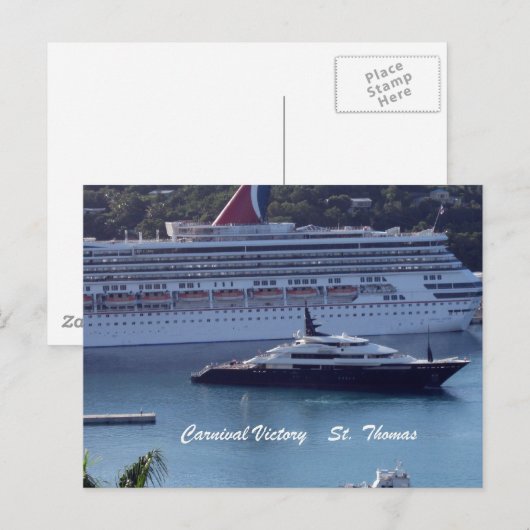 Carnaval overwinning St. Thomas Briefkaart (Voorkant / Achterkant)