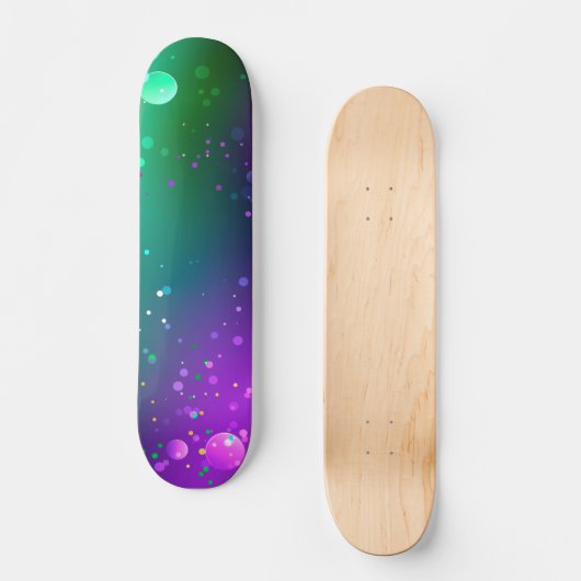 Carnaval Paarse Feestelijke Achtergrond Persoonlijk Skateboard (Voorkant)