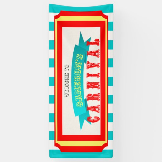 Carnaval Party Classic  stijl strepen Spandoek (Verticaal)