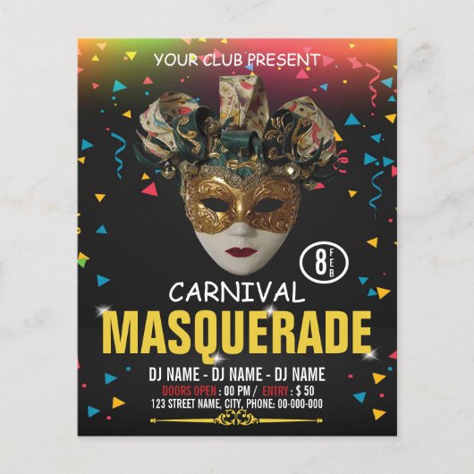 Carnaval Party Flyer (Voorkant)
