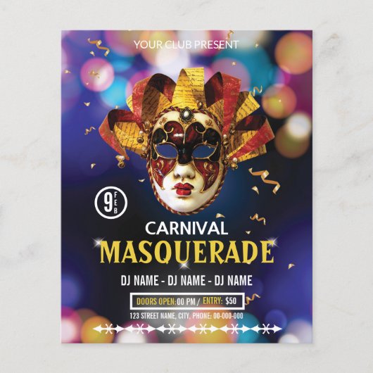 Carnaval Party Flyer (Voorkant)