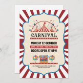 Carnaval Party Flyer-uitnodiging Kaart (Voorkant / Achterkant)