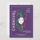 Carnaval Party Invitation Kaart (Voorkant)