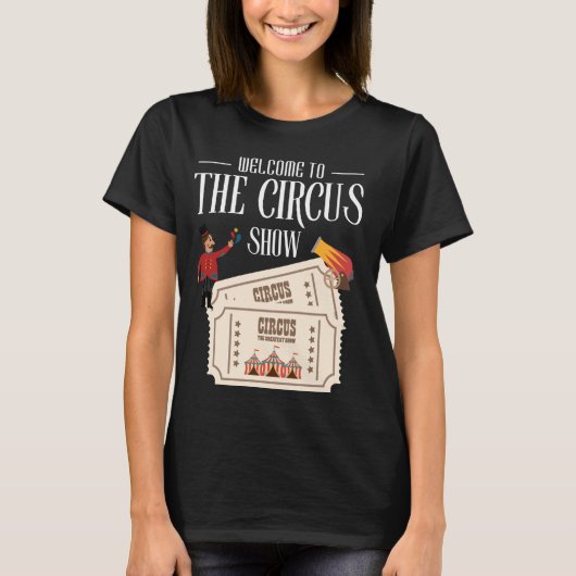 Carnaval Personeel Circus Thema Verjaardagsfeest M T-shirt (Voorkant)