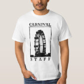 Carnaval Personeel – Retro Festival & Fair Worker T-shirt (Voorkant)