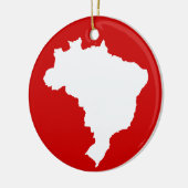 Carnaval Red Festive Brazilië op Emporio Moffa Keramisch Ornament (Links)