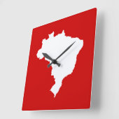 Carnaval Red Festive Brazilië op Emporio Moffa Vierkante Klok (Hoek)