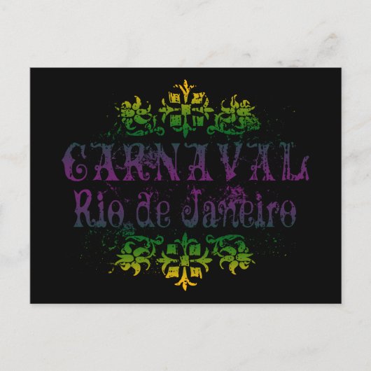 Carnaval Rio de Janeiro Briefkaart (Voorkant)