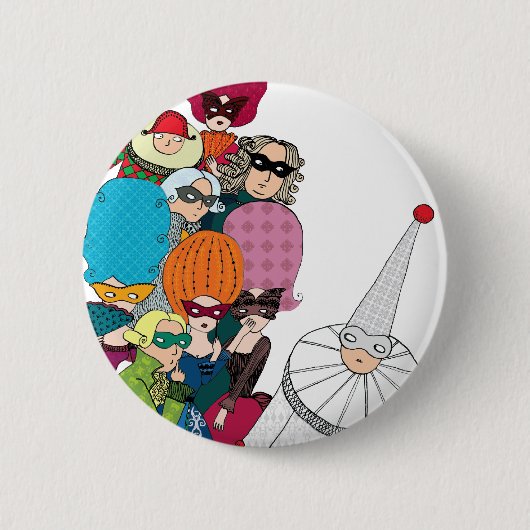 Carnaval Ronde Button 5,7 Cm (Voorkant)