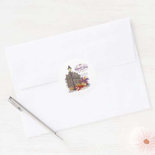 Carnaval Ronde Sticker (Envelop)