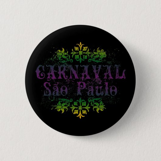 Carnaval Sao Paulo Ronde Button 5,7 Cm (Voorkant)